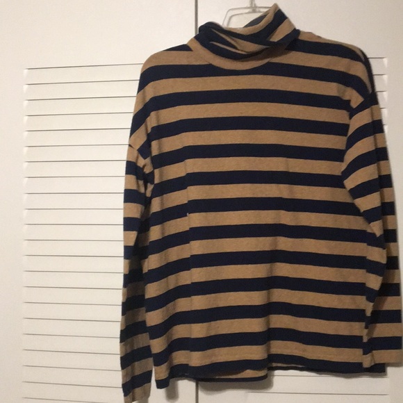 J. Crew oversized striped turtleneck navy - Picture 5 of 7